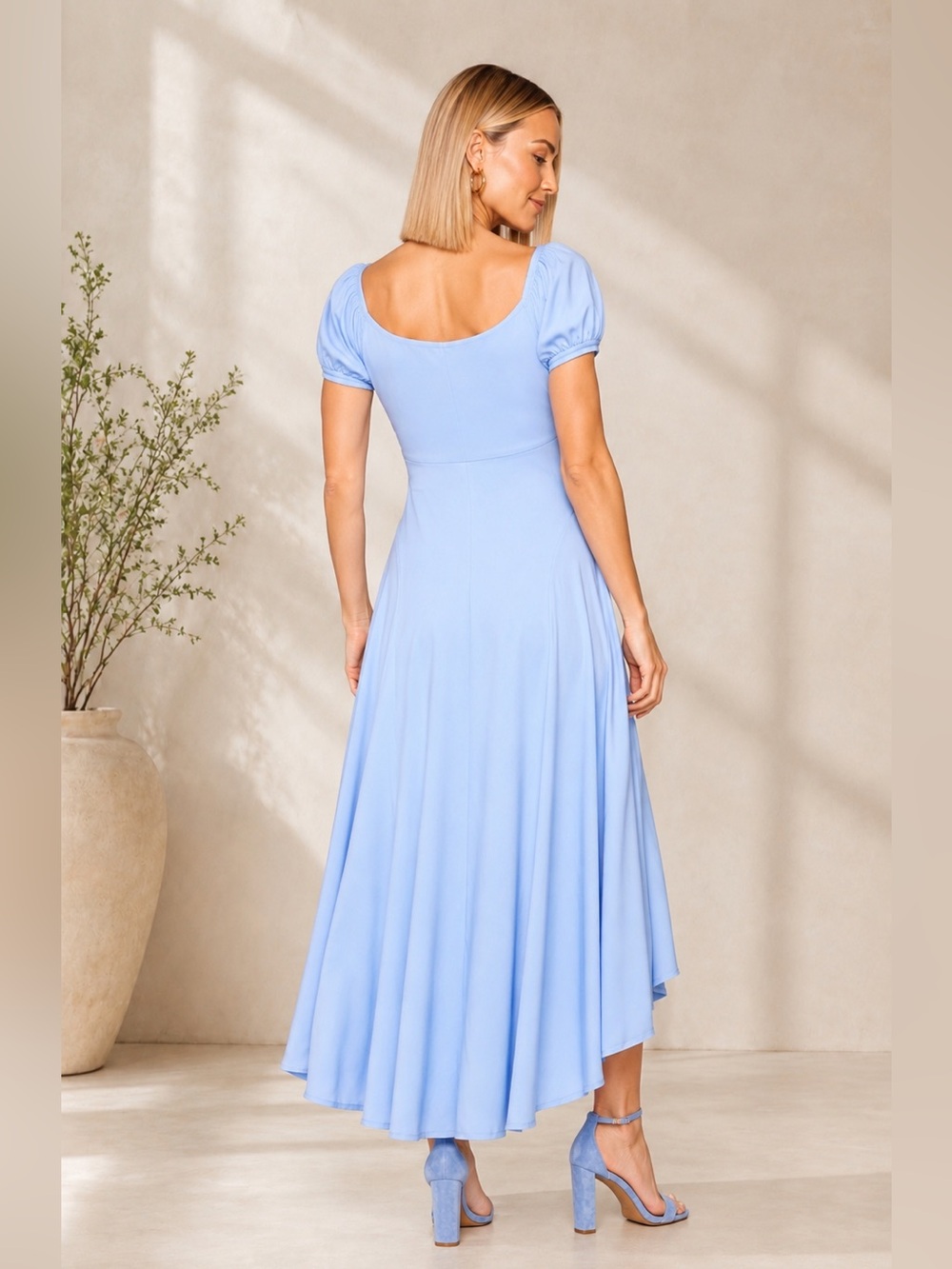Susana Monaco Women' Dresses Puff Sleeve Off The Shoulder High Low Dress Size XS